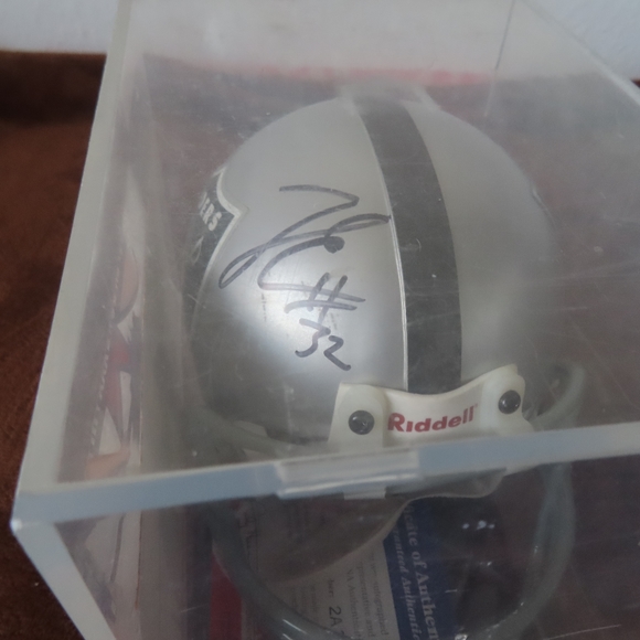 Zach crockett Autograph Mini NFL Riddell Helmet oakland raiders COA - Picture 2 of 5